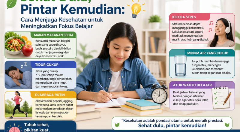 Sehat Dulu, Pintar Kemudian: Cara Menjaga Kesehatan untuk Meningkatkan Fokus Belajar